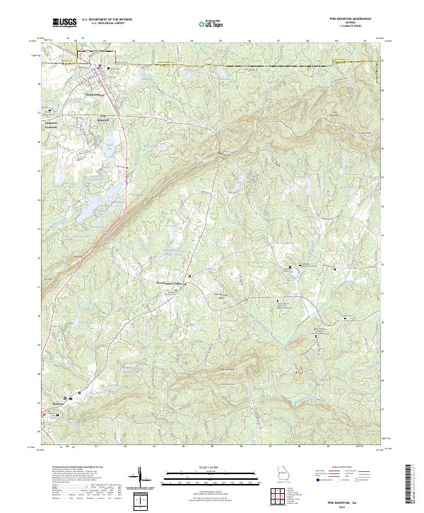 USGS Topographic Map – Pine Mountain