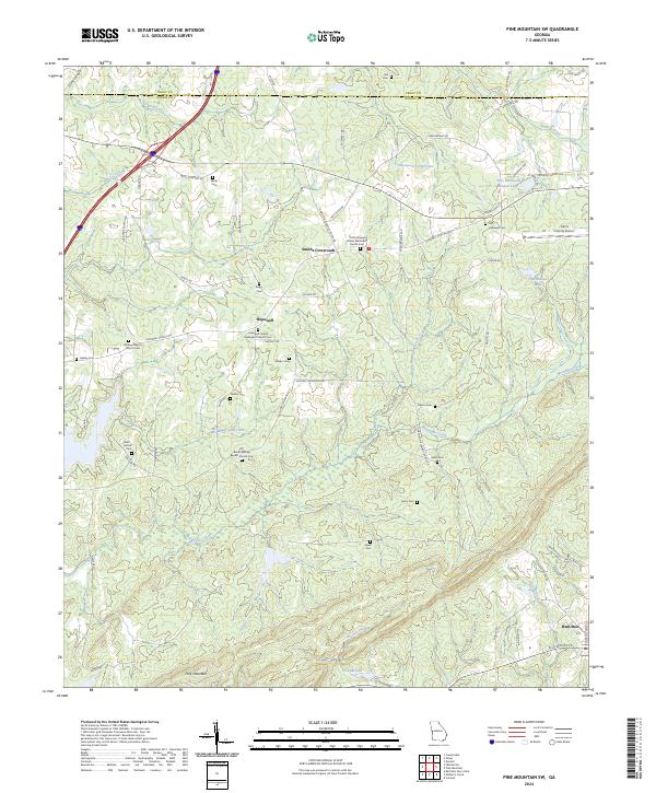 USGS Topographic Map – Pine Mountain SW