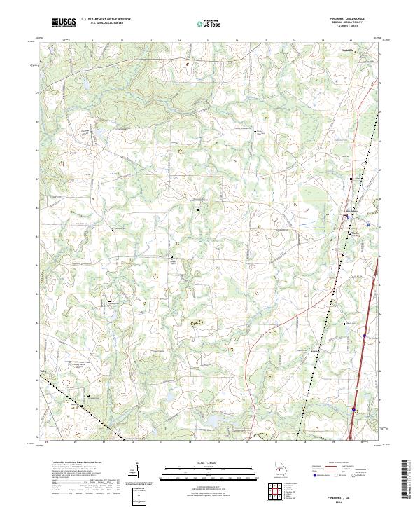 USGS Topographic Map – Pinehurst