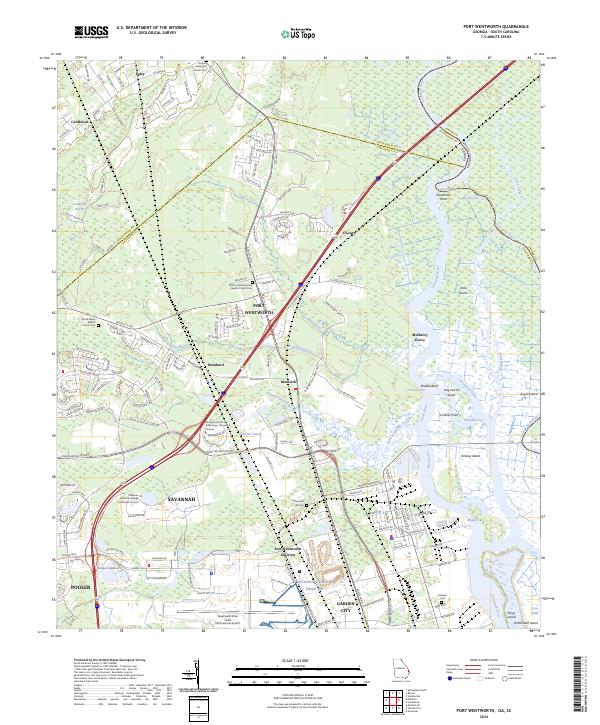 USGS Topographic Map – Port Wentworth