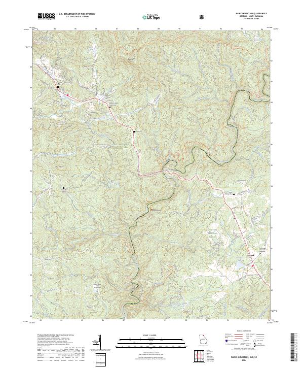 USGS Topographic Map – Rainy Mountain