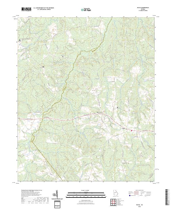 USGS Topographic Map – Rayle