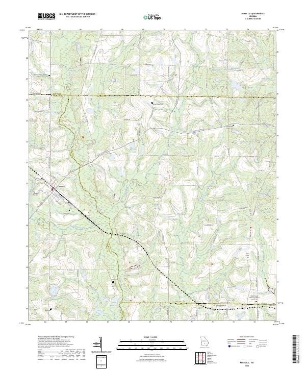 USGS Topographic Map – Rebecca