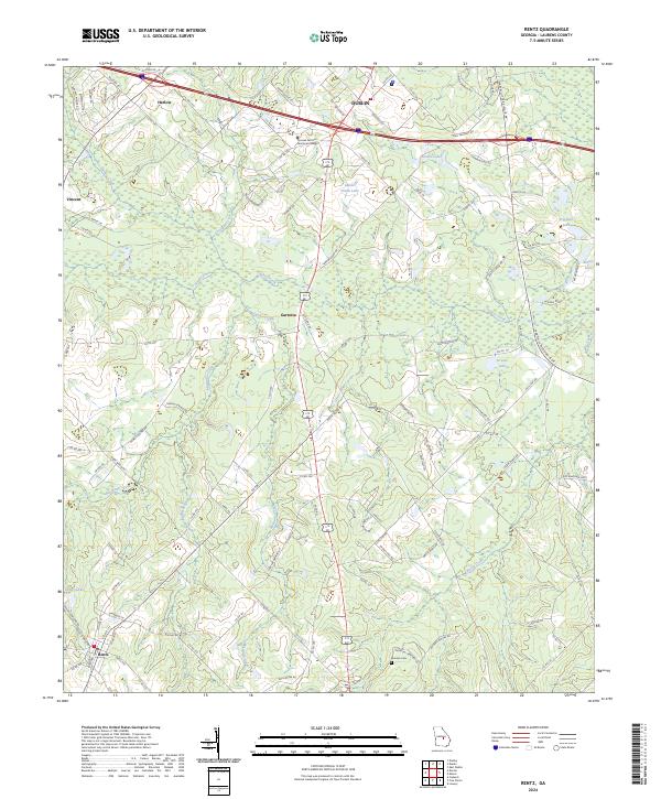 USGS Topographic Map – Rentz