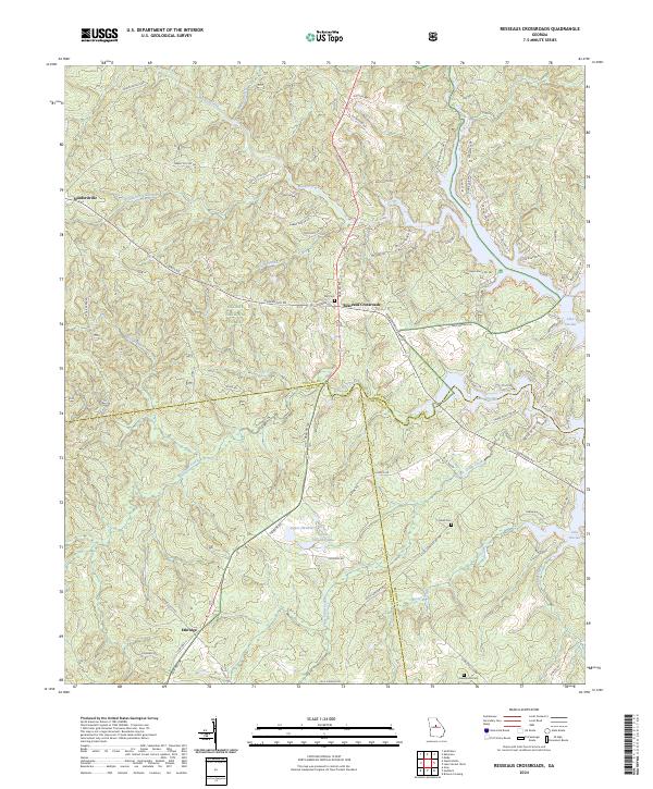 USGS Topographic Map – Resseaus Crossroads