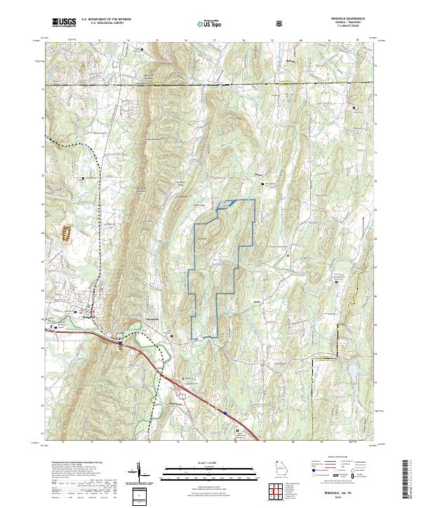 USGS Topographic Map – Ringgold
