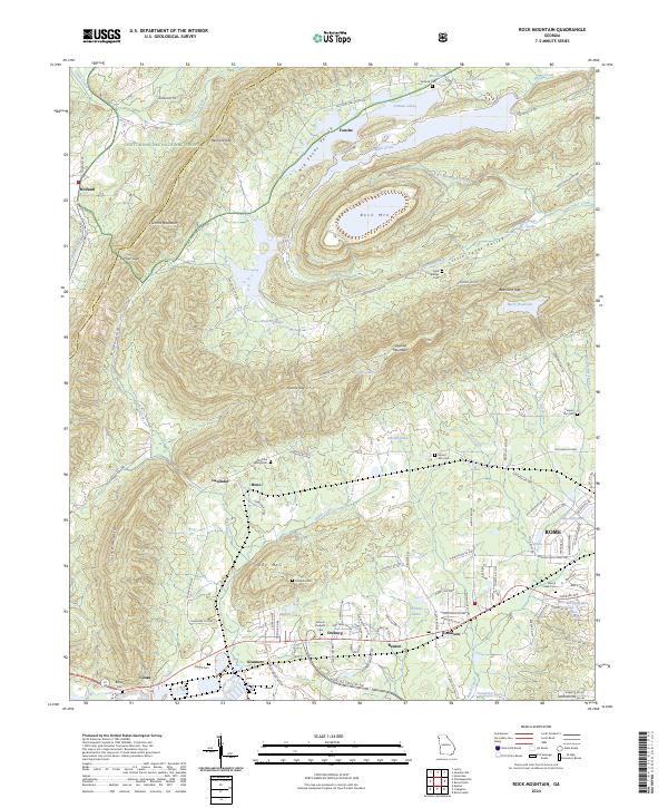USGS Topographic Map – Rock Mountain