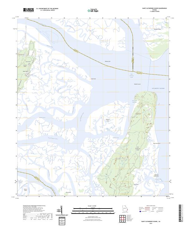 USGS Topographic Map – Saint Catherines Sound