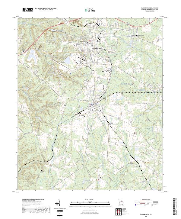USGS Topographic Map – Sandersville