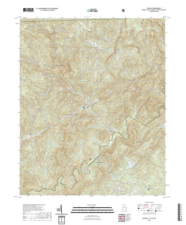USGS Topographic Map – Satolah