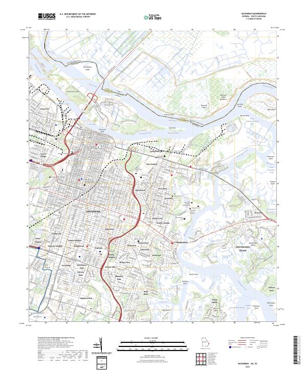 USGS Topographic Map – Savannah