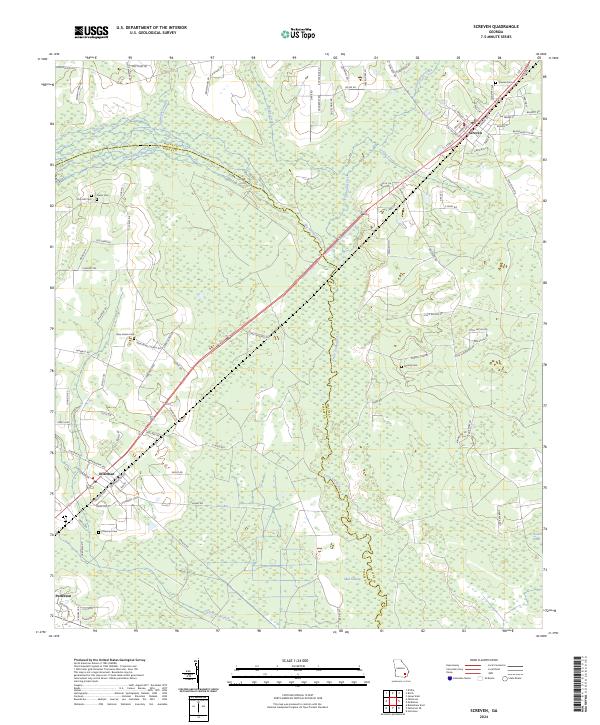USGS Topographic Map – Screven