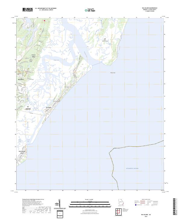 USGS Topographic Map – Sea Island