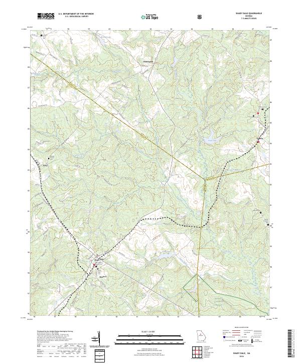 USGS Topographic Map – Shady Dale