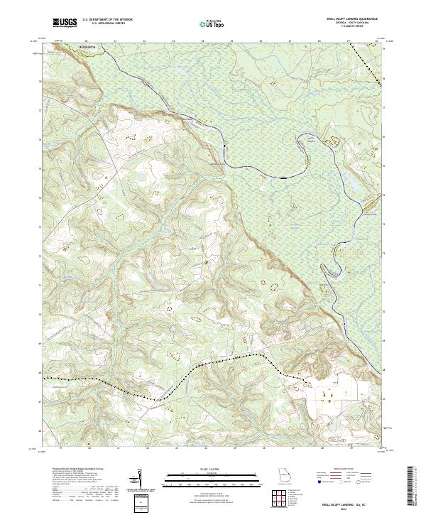 USGS Topographic Map – Shell Bluff Landing