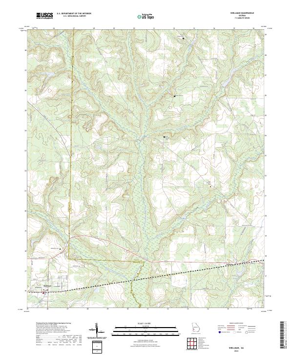 USGS Topographic Map – Shellman