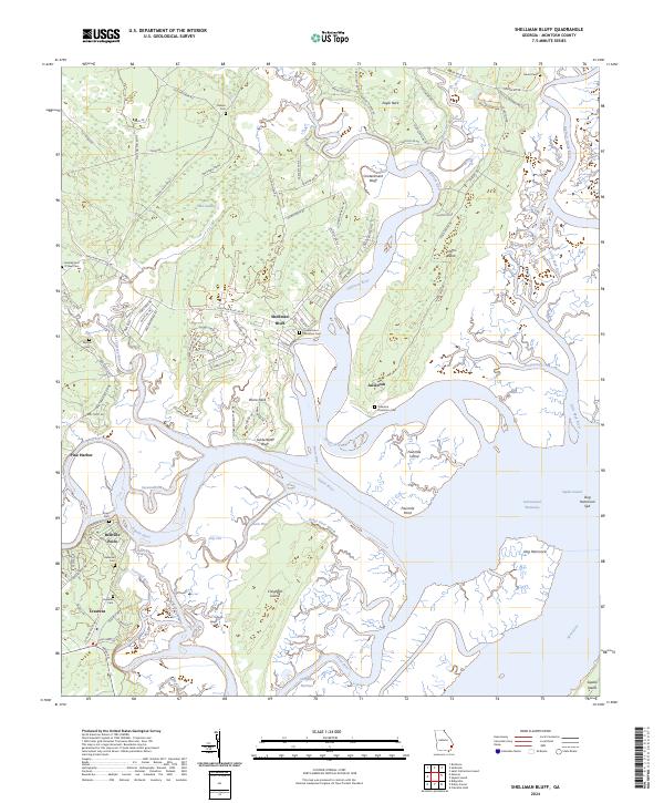 USGS Topographic Map – Shellman Bluff