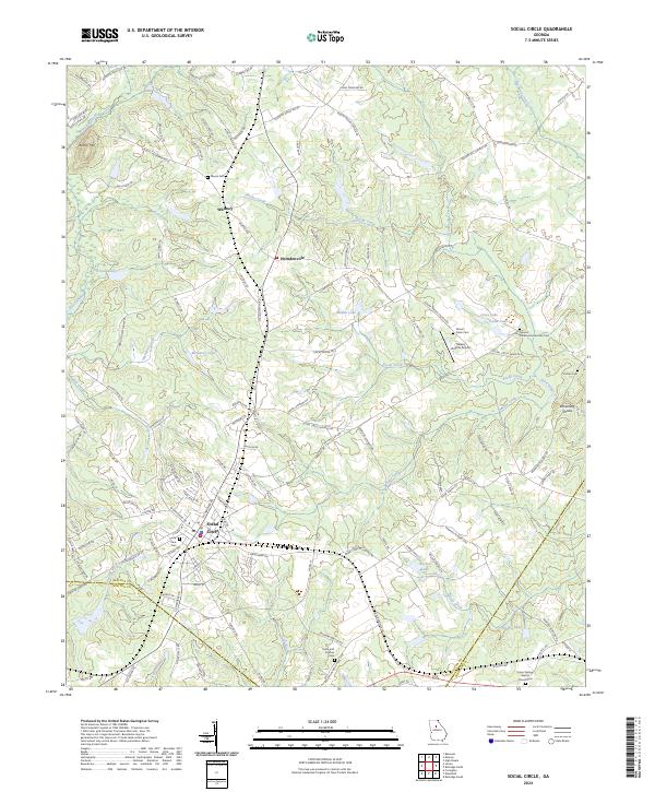 USGS Topographic Map – Social Circle