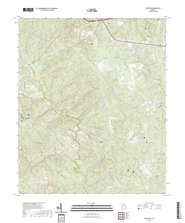 USGS Topographic Map – Sparta NE
