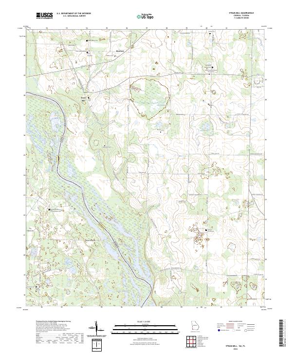USGS Topographic Map – Steam Mill