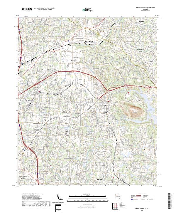 USGS Topographic Map – Stone Mountain