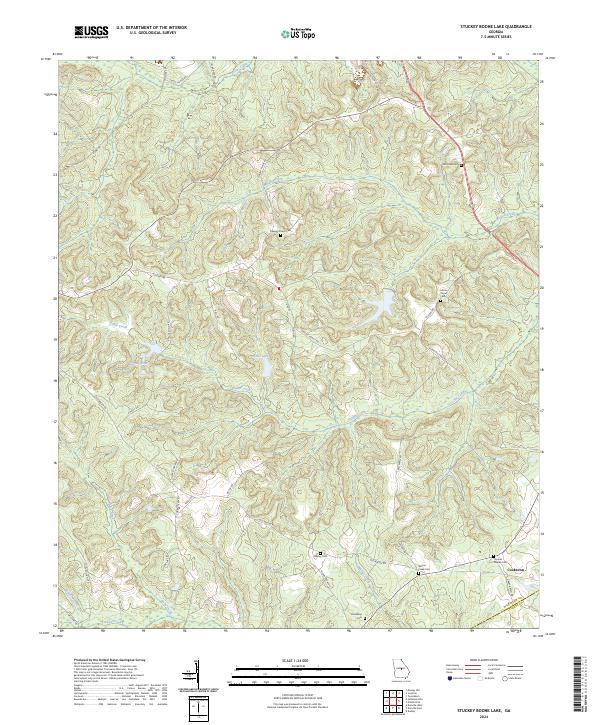 USGS Topographic Map – Stuckey Boone Lake