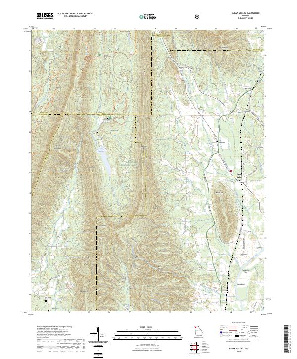 USGS Topographic Map – Sugar Valley