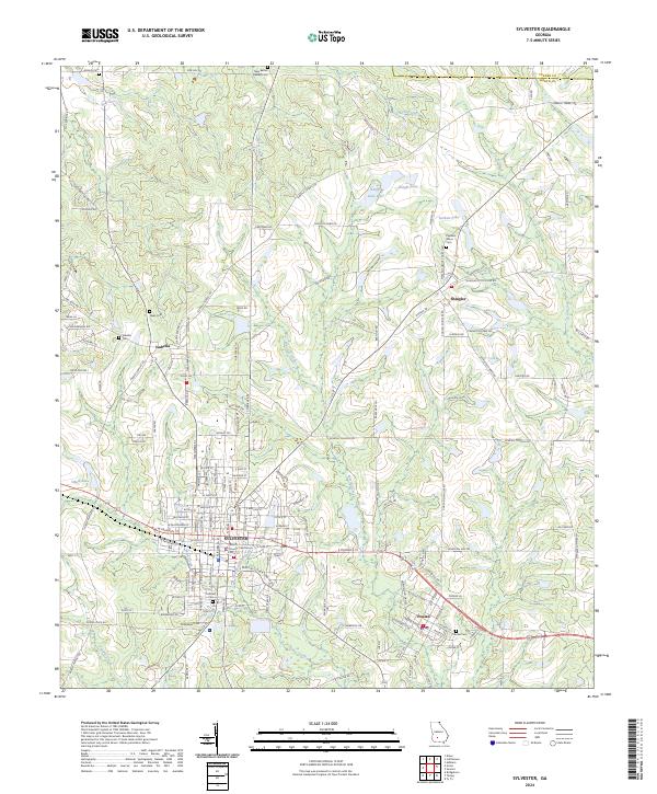 USGS Topographic Map – Sylvester