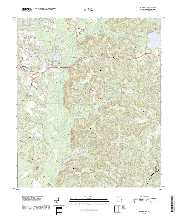 USGS Topographic Map – Tabernacle