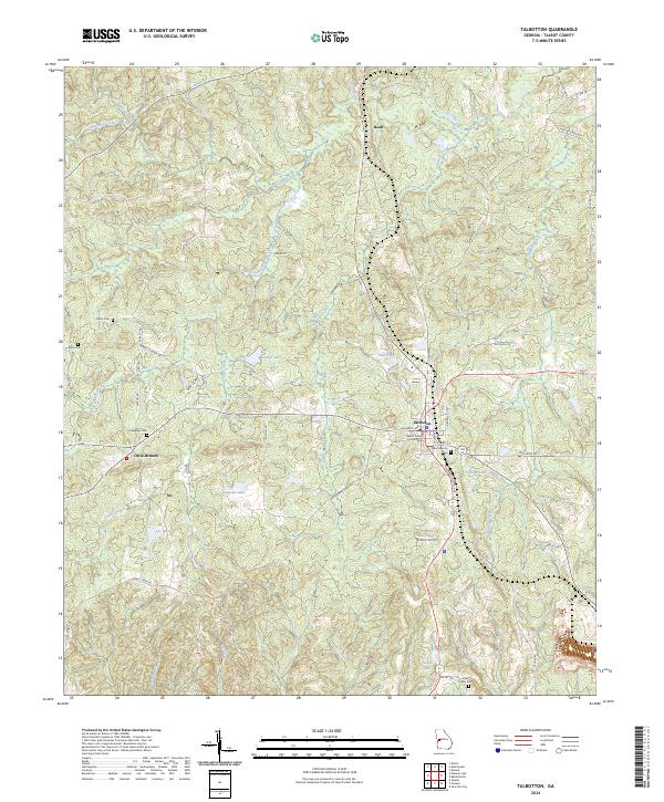 USGS Topographic Map – Talbotton