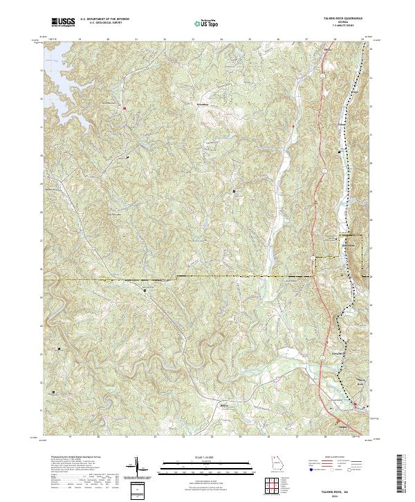 USGS Topographic Map – Talking Rock