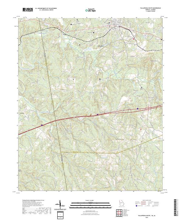 USGS Topographic Map – Tallapoosa South