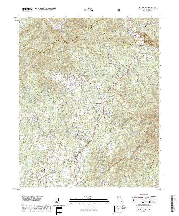 USGS Topographic Map – Tallulah Falls