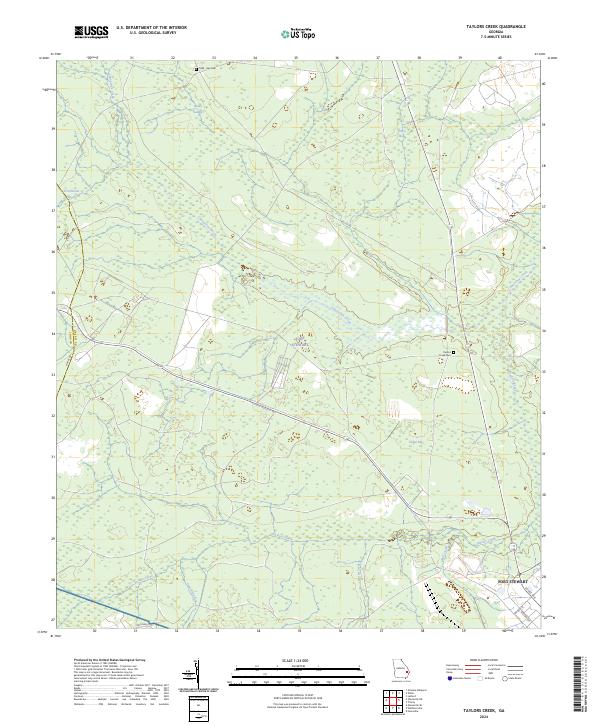 USGS Topographic Map – Taylors Creek