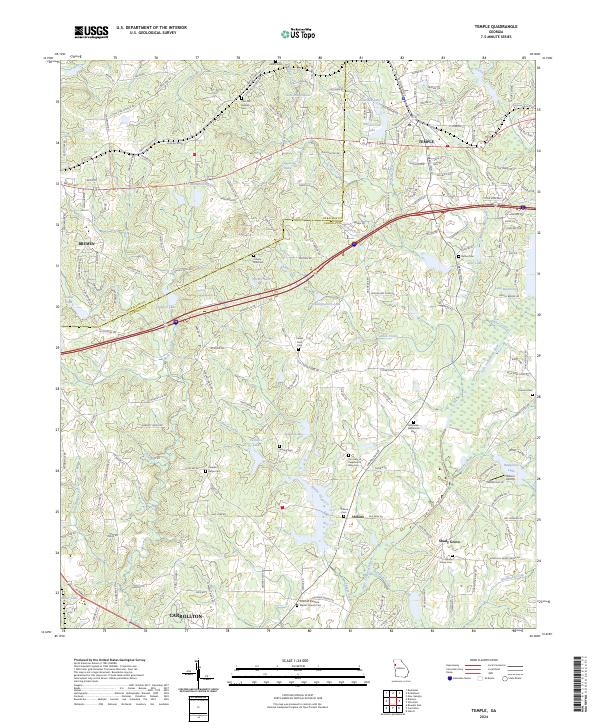 USGS Topographic Map – Temple