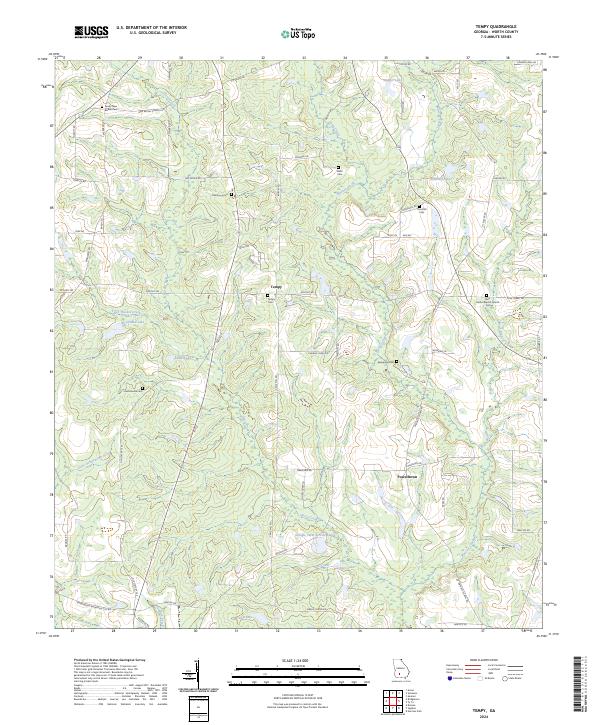 USGS Topographic Map – Tempy
