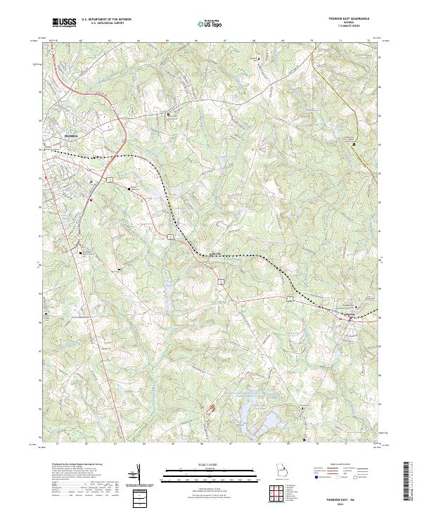 USGS Topographic Map – Thomson East