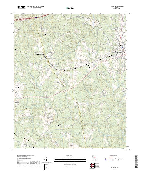 USGS Topographic Map – Thomson West