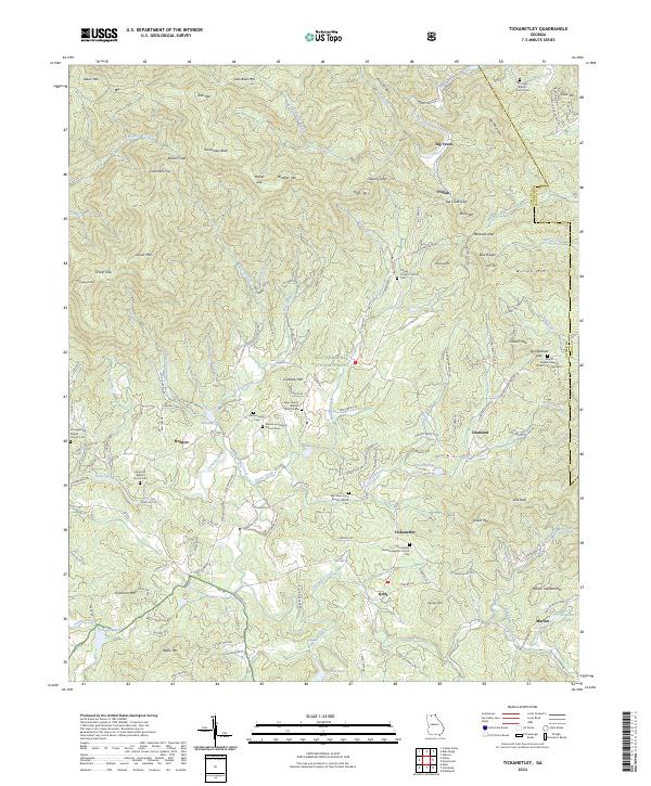 USGS Topographic Map – Tickanetley