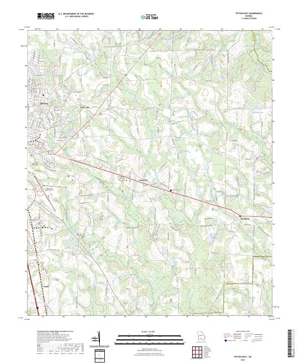 USGS Topographic Map – Tifton East