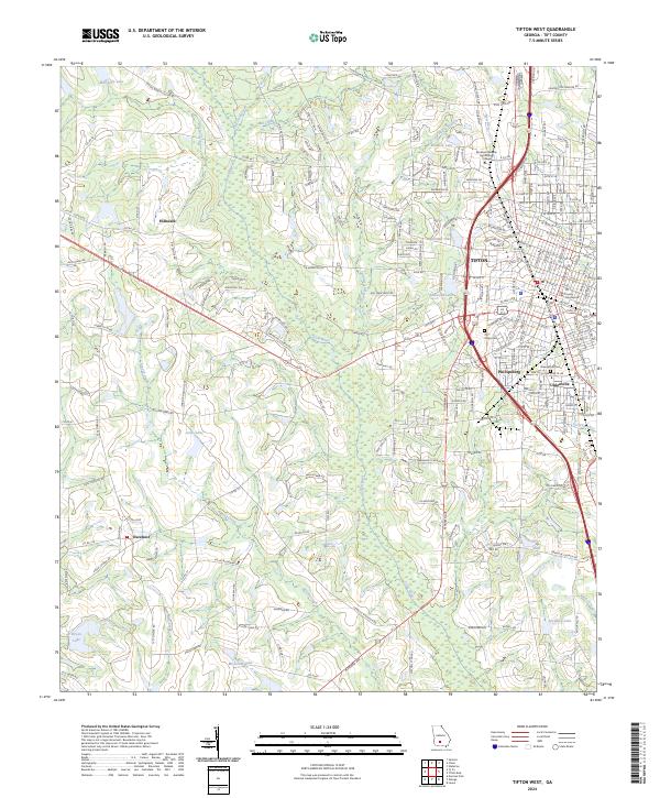 USGS Topographic Map – Tifton West