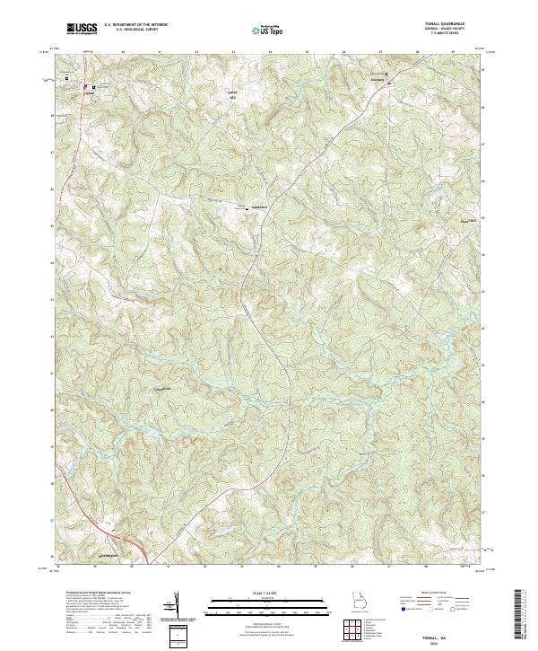 USGS Topographic Map – Tignall