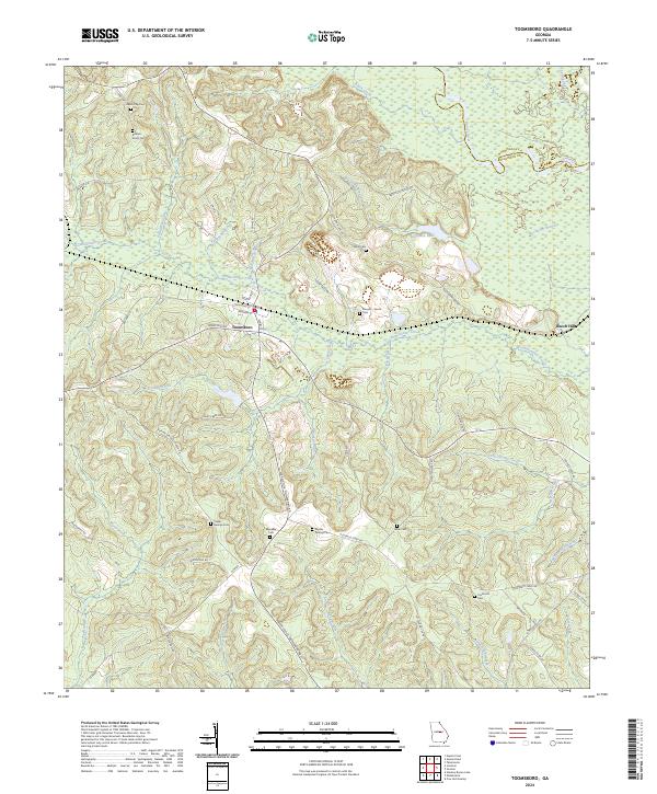 USGS Topographic Map – Toomsboro