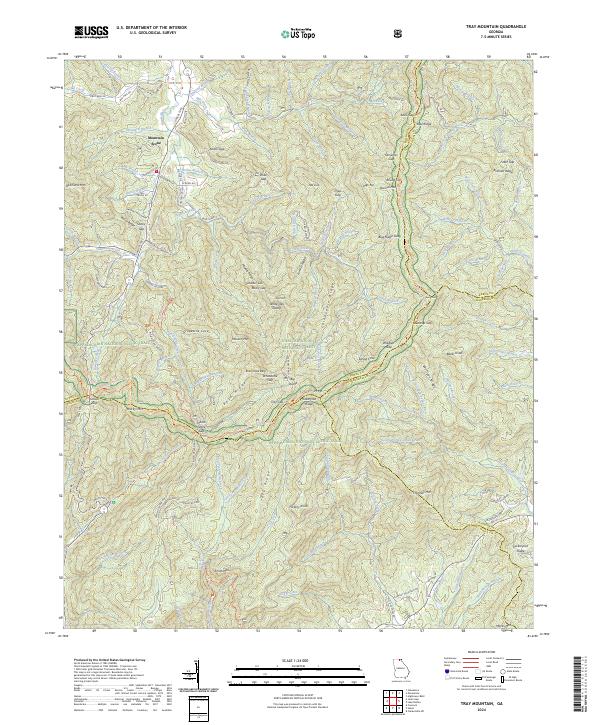USGS Topographic Map – Tray Mountain