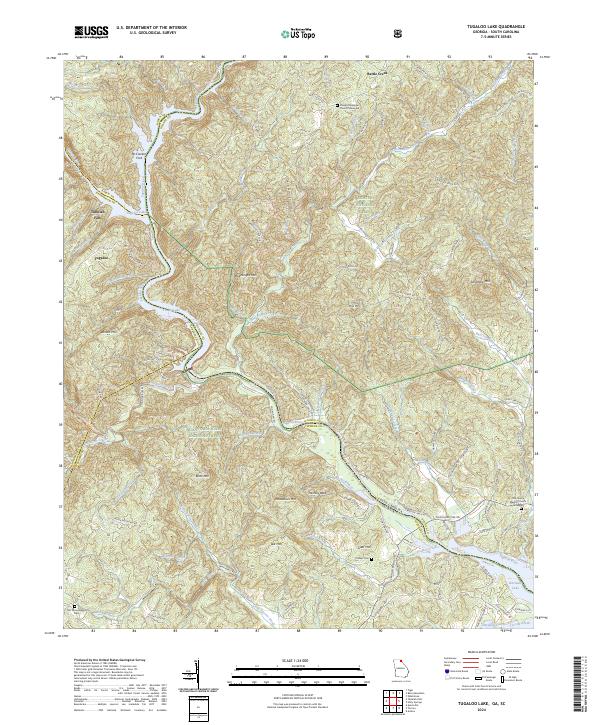 USGS Topographic Map – Tugaloo Lake