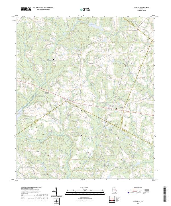 USGS Topographic Map – Twin City SE