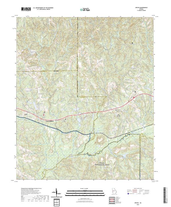 USGS Topographic Map – Upatoi