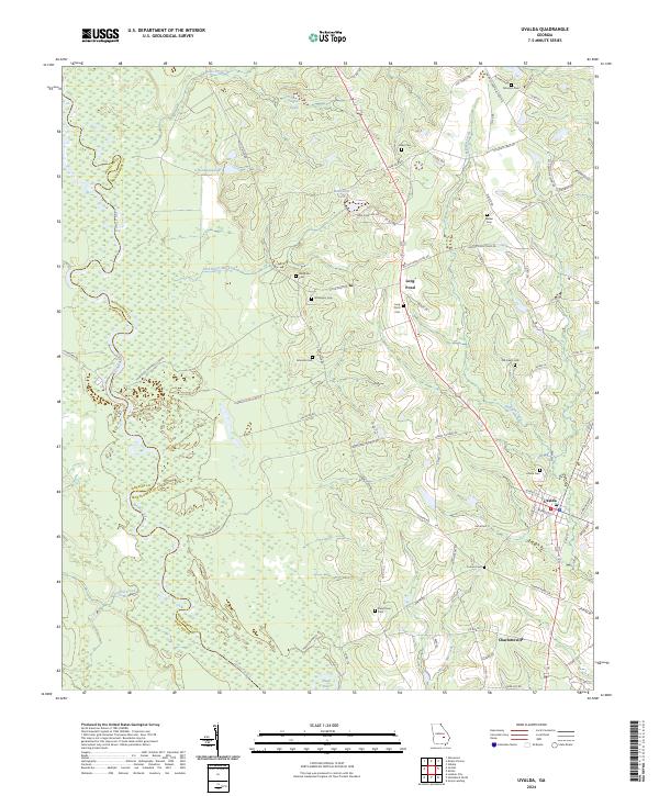 USGS Topographic Map – Uvalda