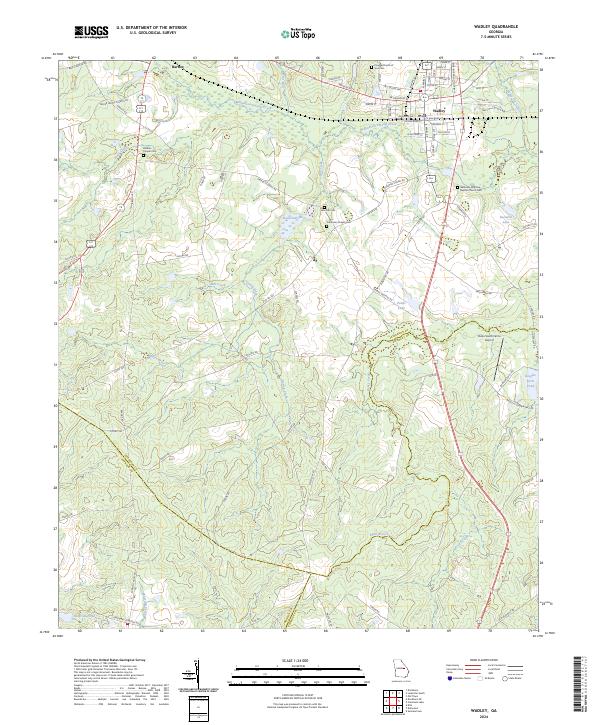 USGS Topographic Map – Wadley