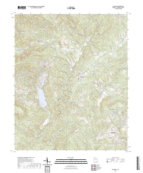 USGS Topographic Map – Waleska
